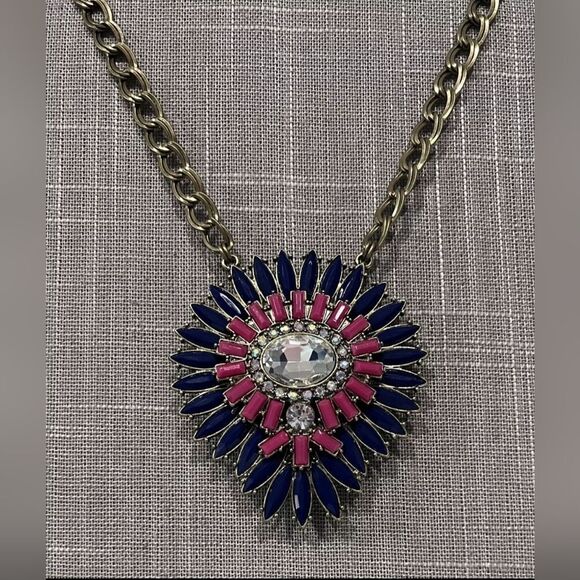 Premier Design Reversible Pendant Chain Statement Necklace Gold Tone 31"-34" - Picture 2 of 7